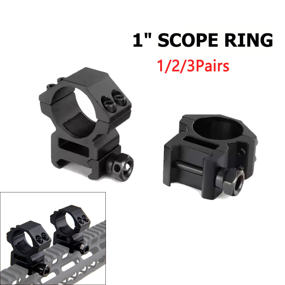 Low Profile 1 Inch Scope Rings for 20mm Weaver Picatinny Rail Mount - Secure Fit for Optics