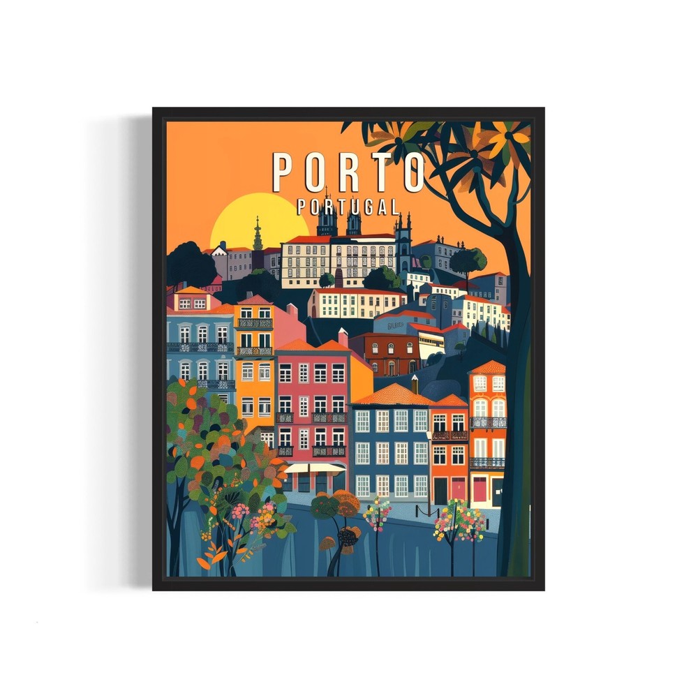 Porto Portugal Landscape Poster Art Print Wall Art Painting Artwork Decor