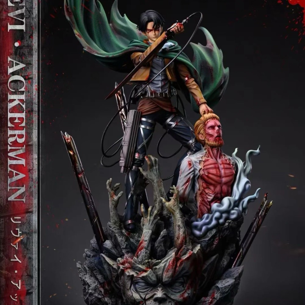 Attack on Titan LC Studios Levi Ackerman & Zeke Beast Titan Resin statue figure