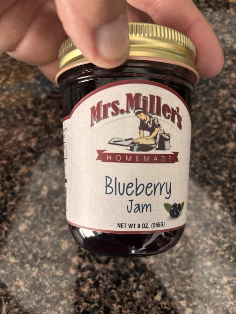 (2)Amish Blueberry Jam Mrs Millers ... Homemade Right From Amish Country