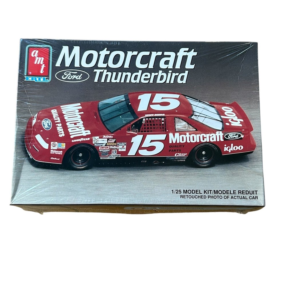 AMT ERTL #15 Motorcraft Ford Thunderbird Geoff Bodine Model Kit #6162 1/25 NOS