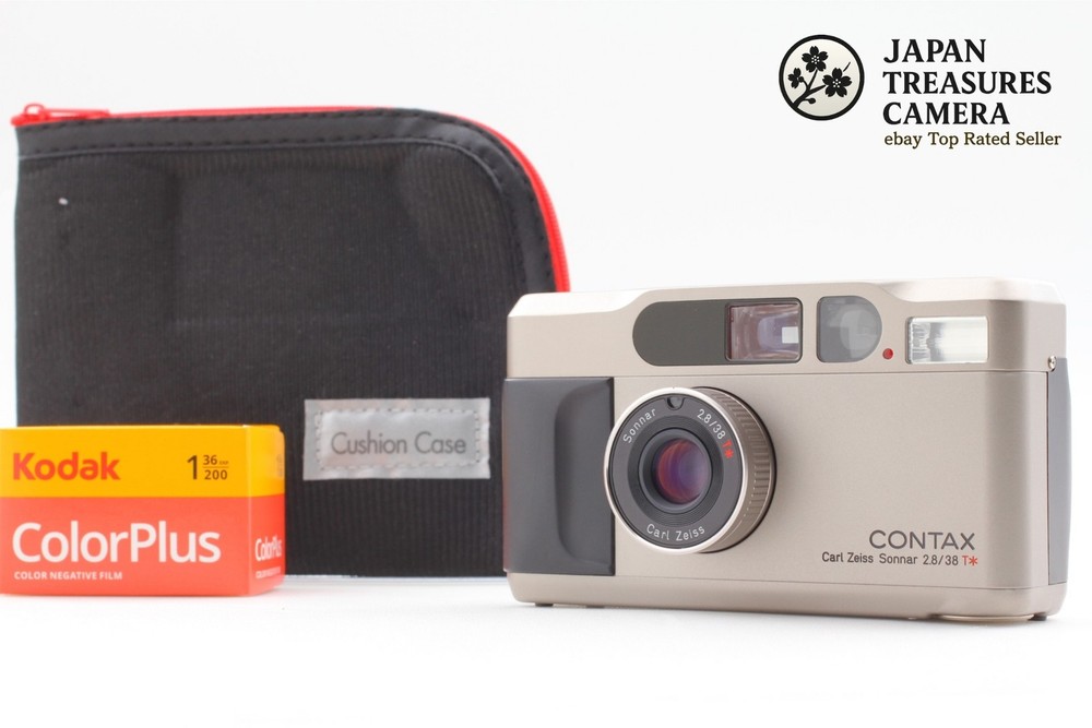 CONTAX T2 [ Top MINT w/ Case ] Titan Silver Point & Shoot 35mm Film Camera JAPAN