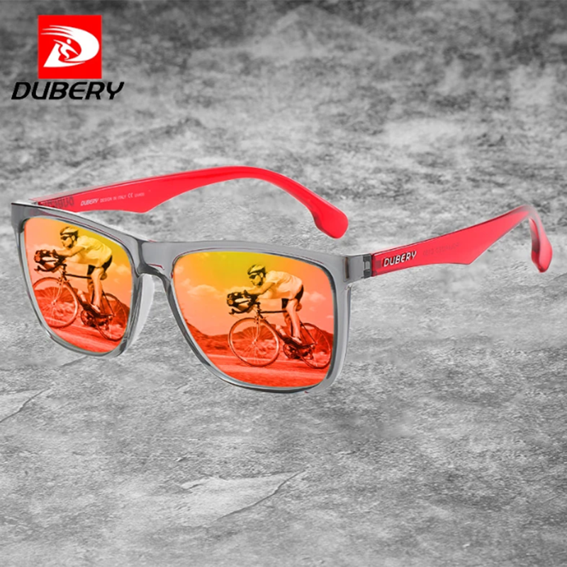 DUBERY Men Polarized Outdoor Sunglasses Square Driving Fishing Sunshade Goggles