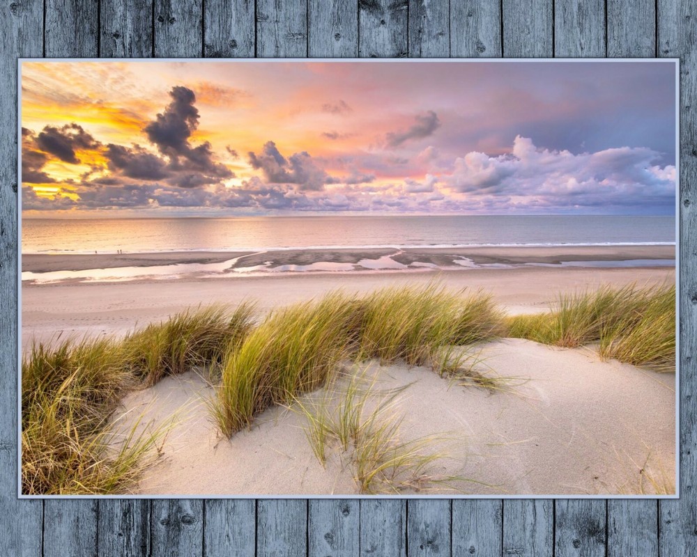 Ocean Sand Dunes Beach Scenic Quilt Top Fabric Panel for Wall Hanging Outer Banks Inspired