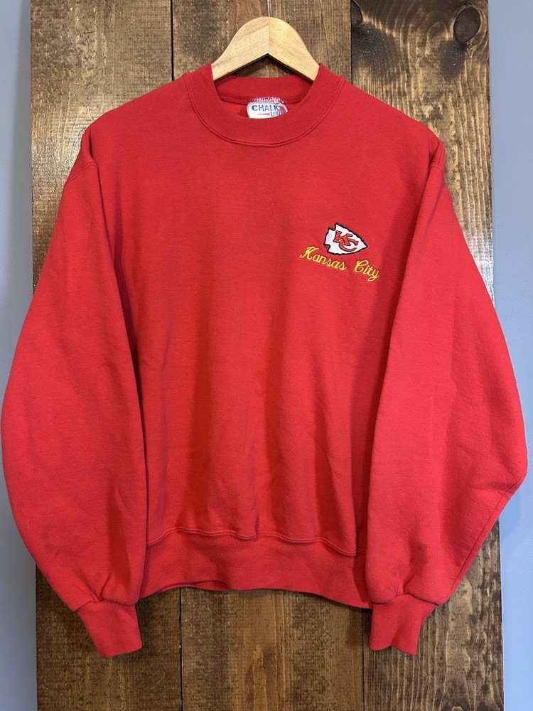 VTG Kansas City Chiefs Sweatshirt Mens Medium Retro Embroidered Logo Classic