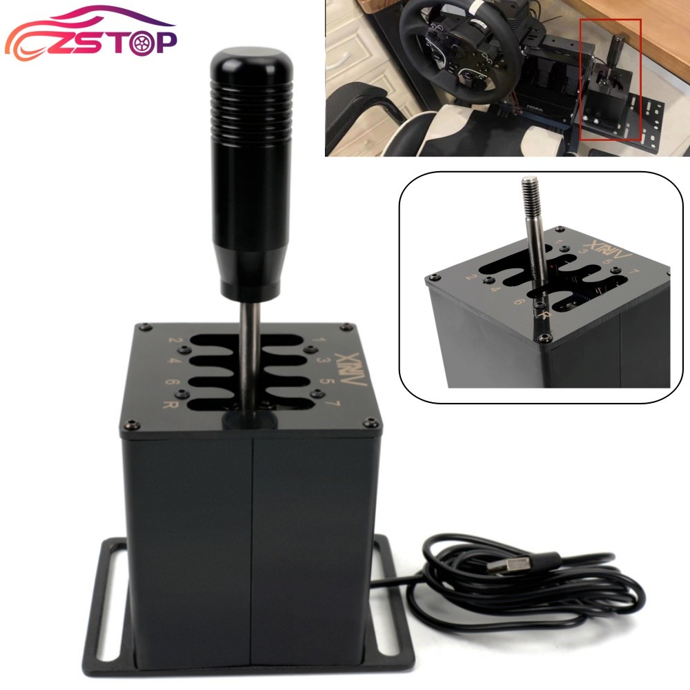 USB PC H Gear Shifter 7+R Sim Racing Game For Logitech G29 G27 G25 Thrustmaster