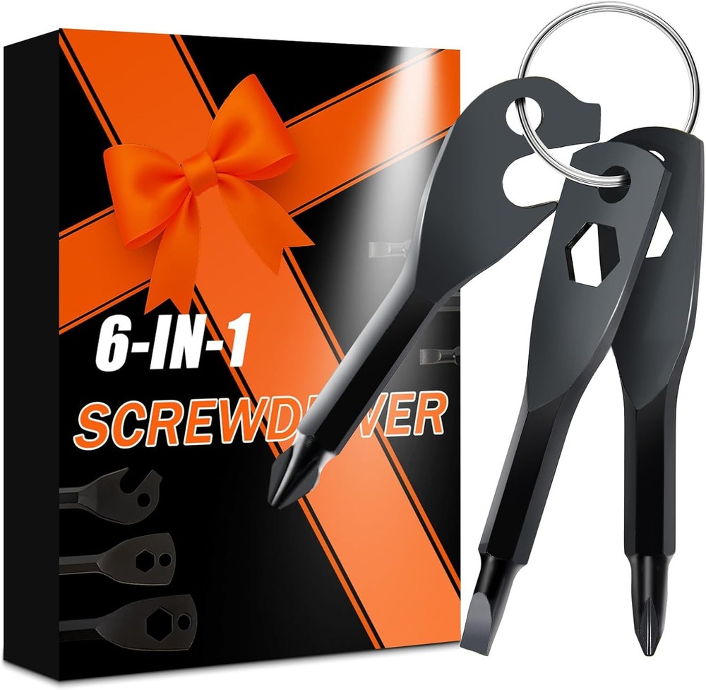 Valentines Day Gift for Him Husband Boyfriend, 6-in-1 Keychain Screwdriver Bit w-image