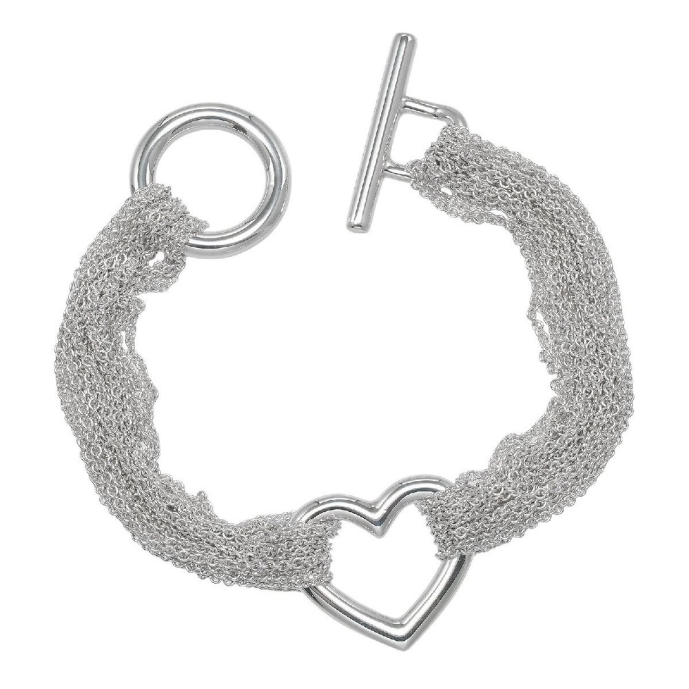 Tiffany & Co.    Open Heart Toggle Bracelet Approximately 16.8cm Silver 925 Appr