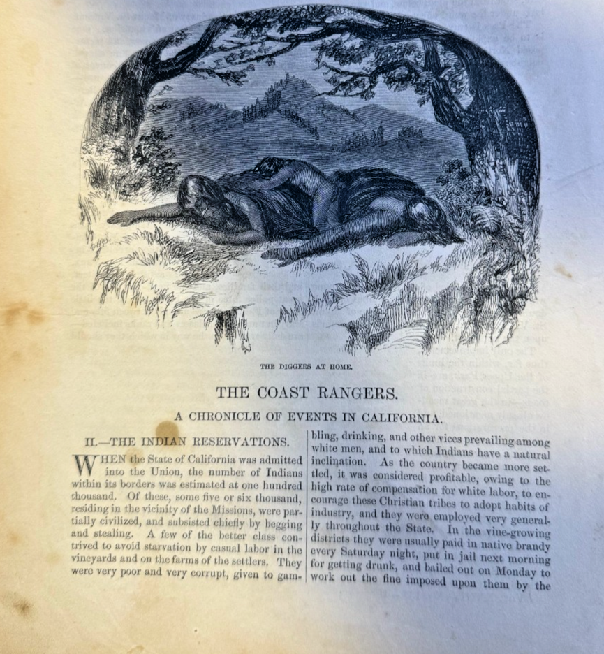 1861 California Coast Rangers On The Indian Reservations  illustrated