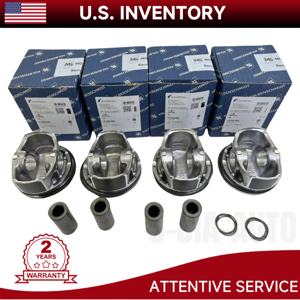 4X Piston & Ring For VW Jetta Golf Passat B7 1.8TSI CPKA CPRA 42045606 Φ23mm