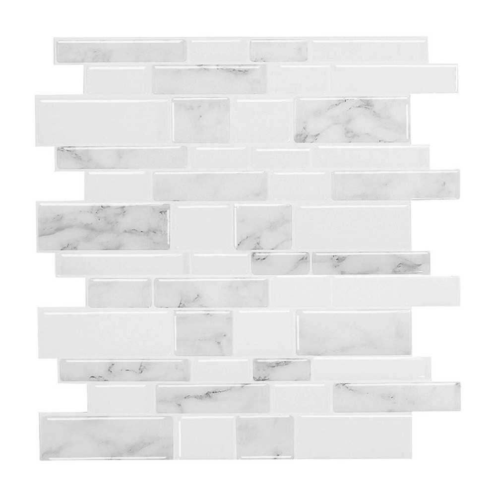 Marble Peel and Stick Backsplash for Kitchen with Thicker Self-Adhesive Design