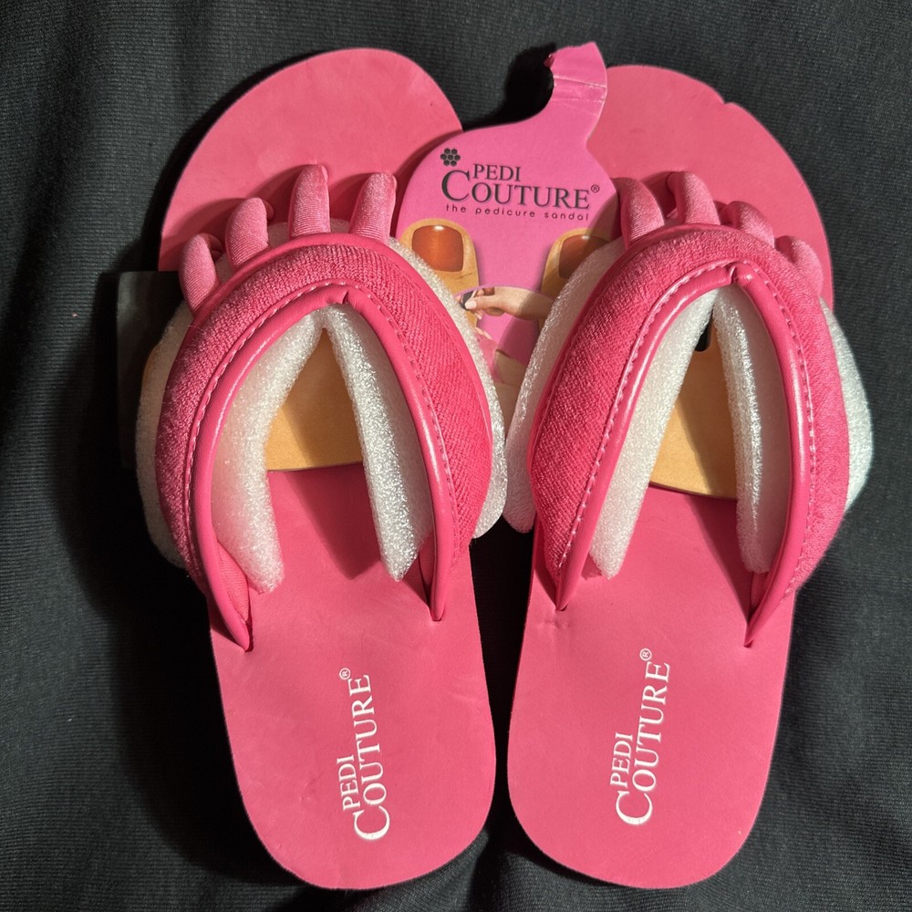 Pedi Couture Toe Separator Sandals for Women- Foam Sole Sandals Arch Support M