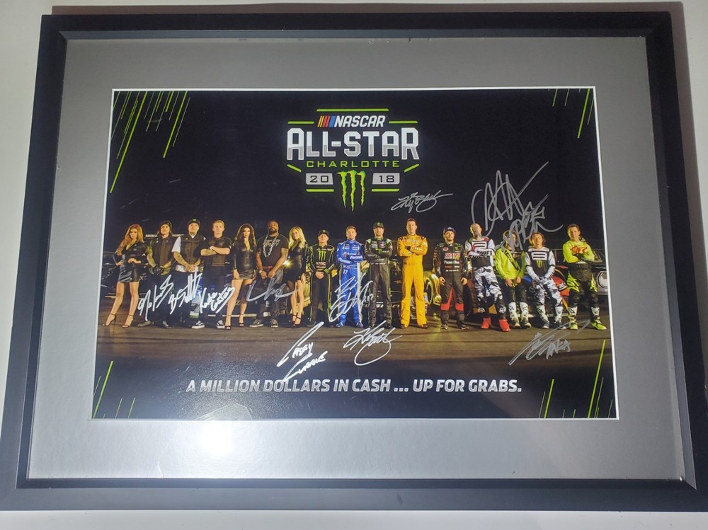 2018 Monster Energy NASCAR All-Star Race Framed and Signed Poster