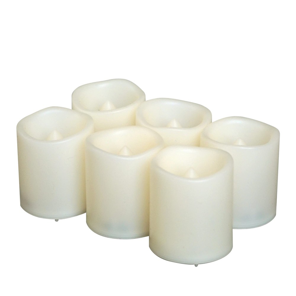 Flameless LED Votive Candles with Timer Battery Operated Small Safety Light