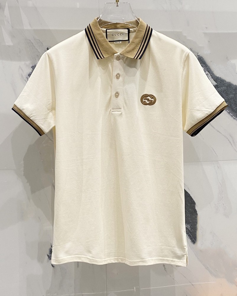 25SS Embroidered Logo Short-Sleeve Polo T-Shirt for Men