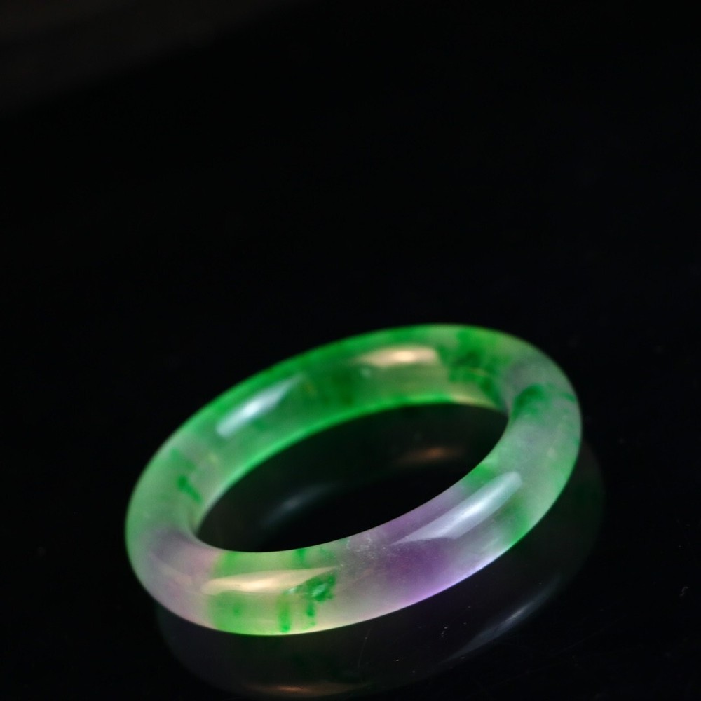 Certificate Natural high Ice Burmese Green Jade jadeite bracelet bangle 57-58MM