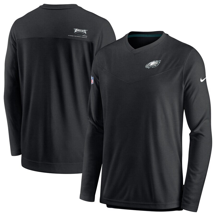Nike Philadelphia Eagles Sideline Coach Long Sleeve Men’s XL Black