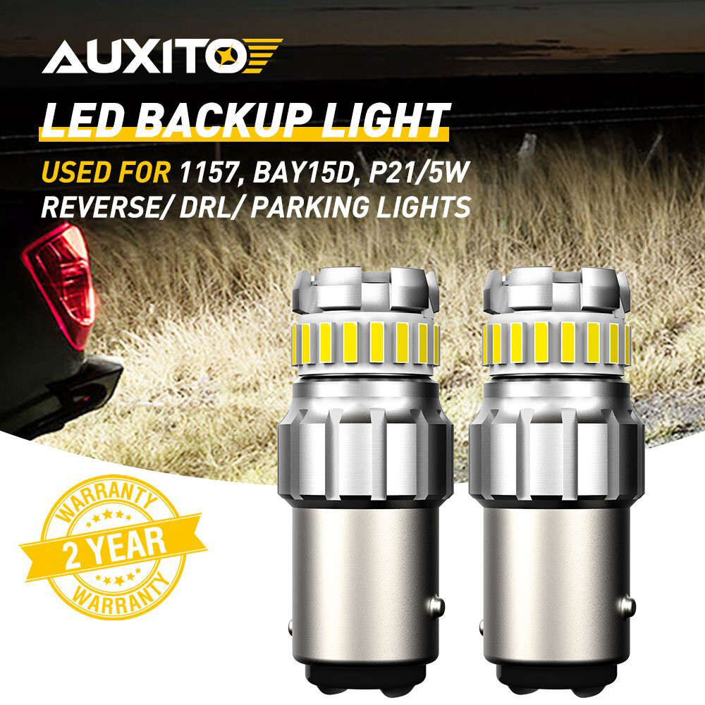 AUXITO White 1157 2057 Front LED Turn DRL Signal Light Parking Bulb 2357 2FSERIE