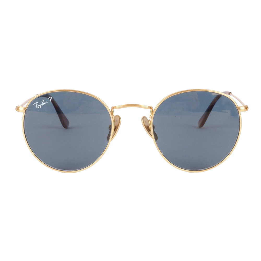 RAY BAN RB8247 round titanium Japan gold blue luxury sunglasses OP 449