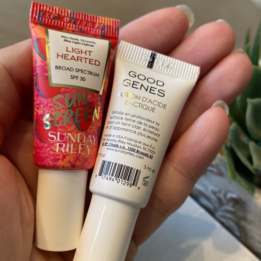 Sunday Riley Light Hearted SPF 30 & Good Genes Lactic Acid Treatment .17oz & 5ml
