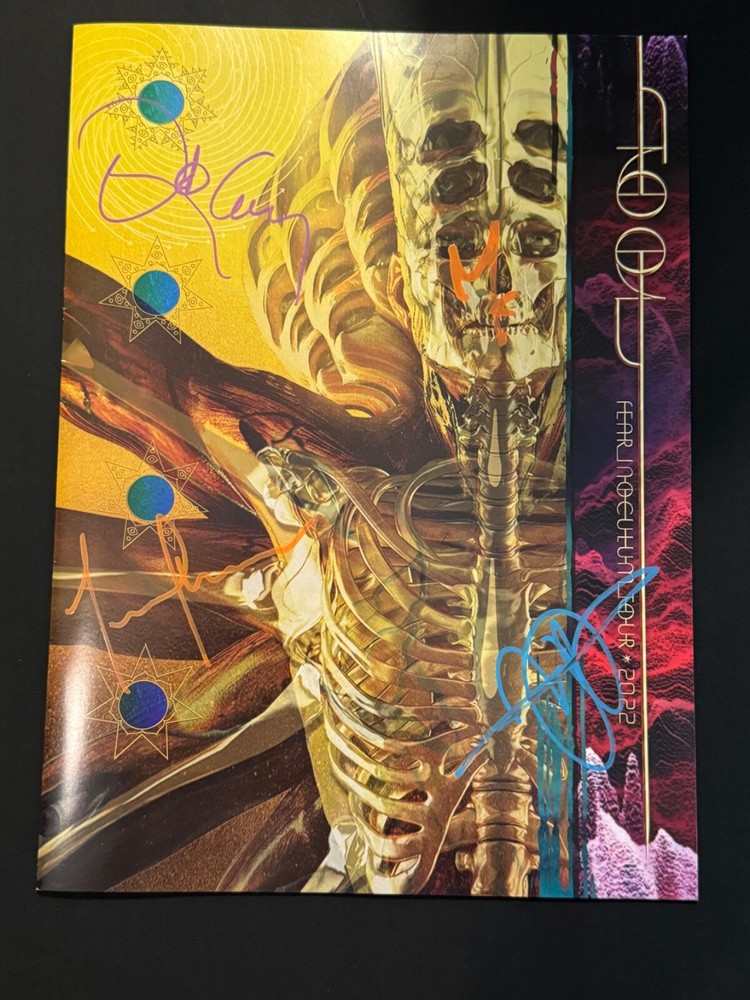 TOOL - BAND SIGNED CONCERT PROGRAM - FEAR IN TOUR 2022 - MAYNARD, CAREY, ADAM +1