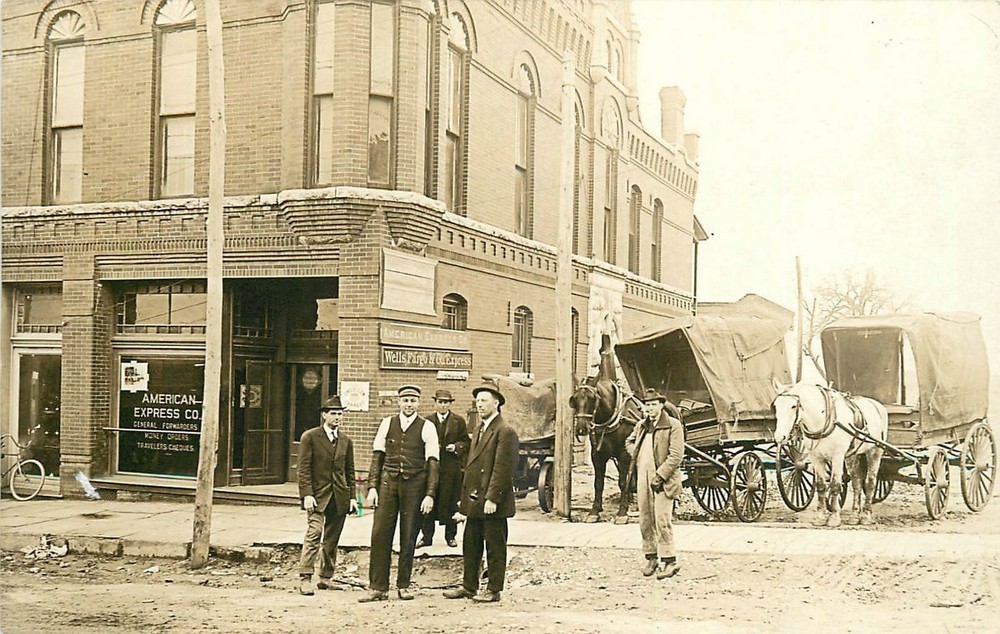 c1910 Lewisville Texas American Express Street Dallas RPPC Postcard 25-10714