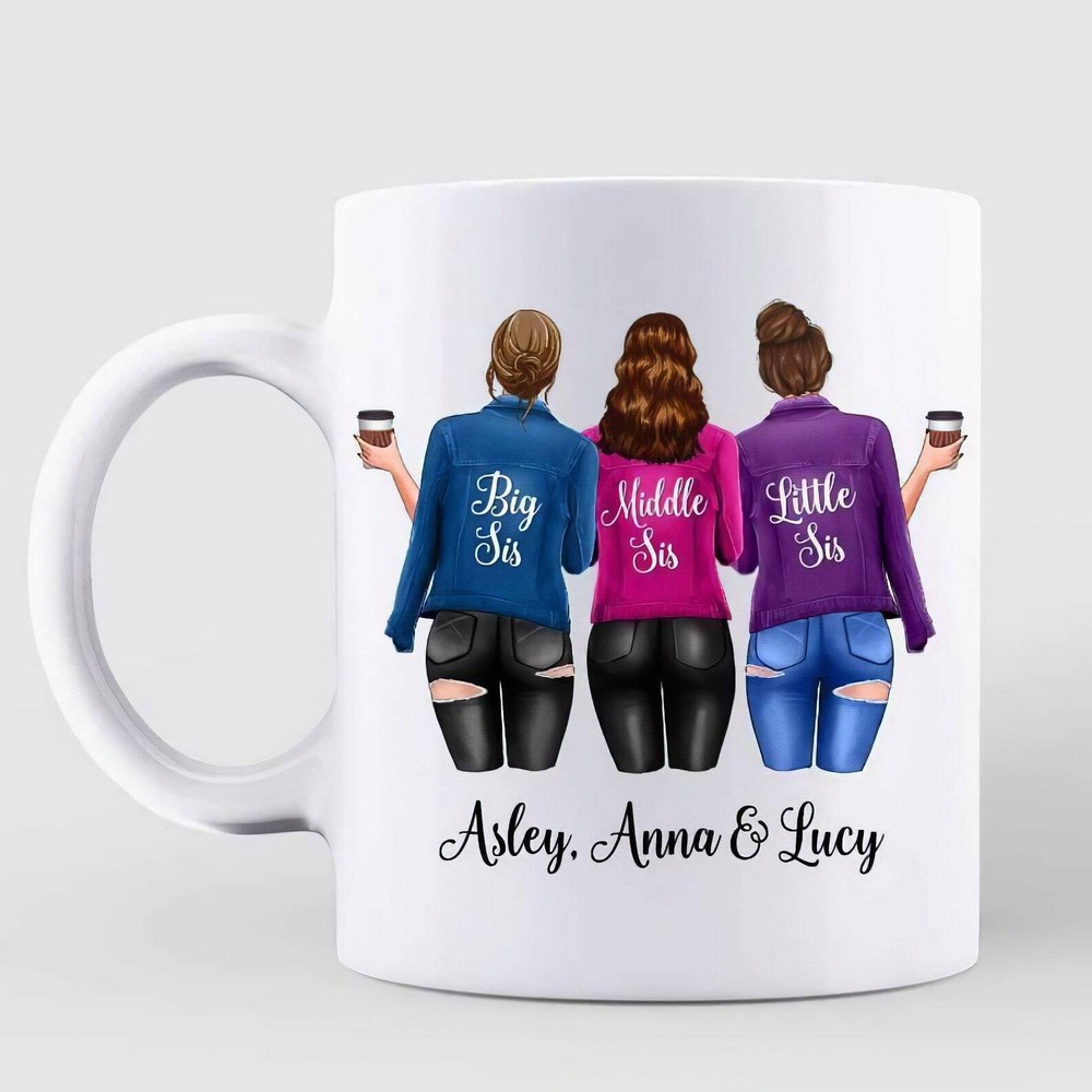 Custom Sister Mug Gift - Life Is Better With Sisters Jacket Design