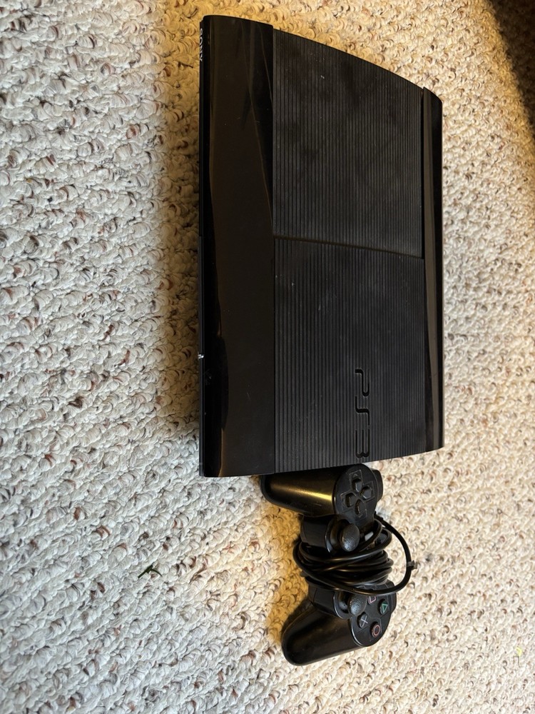 Sony PS3 Slim Black Gaming Console with Wireless Controller