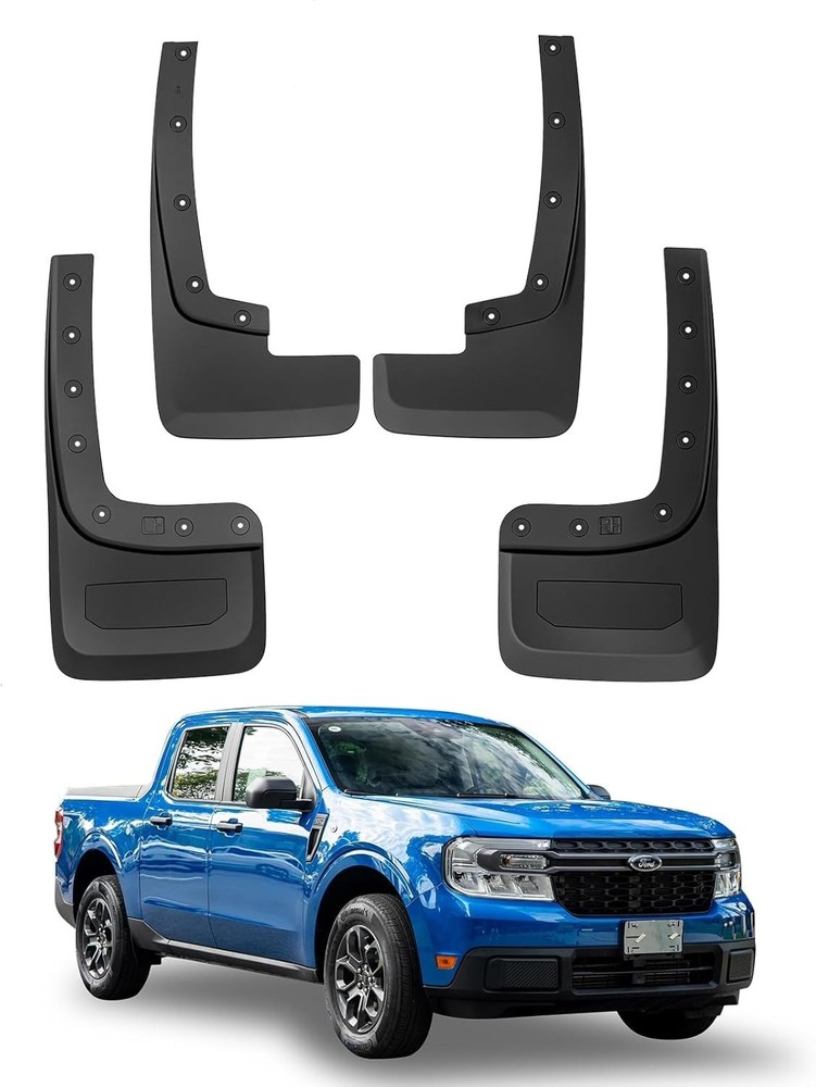 4 Pack Truck Mud Flaps For Ford Ranger 2024-2025 with Front & Rear Splash Guards