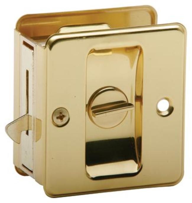 Schlage 991 Solid Brass Privacy Lock for Pocket Doors
