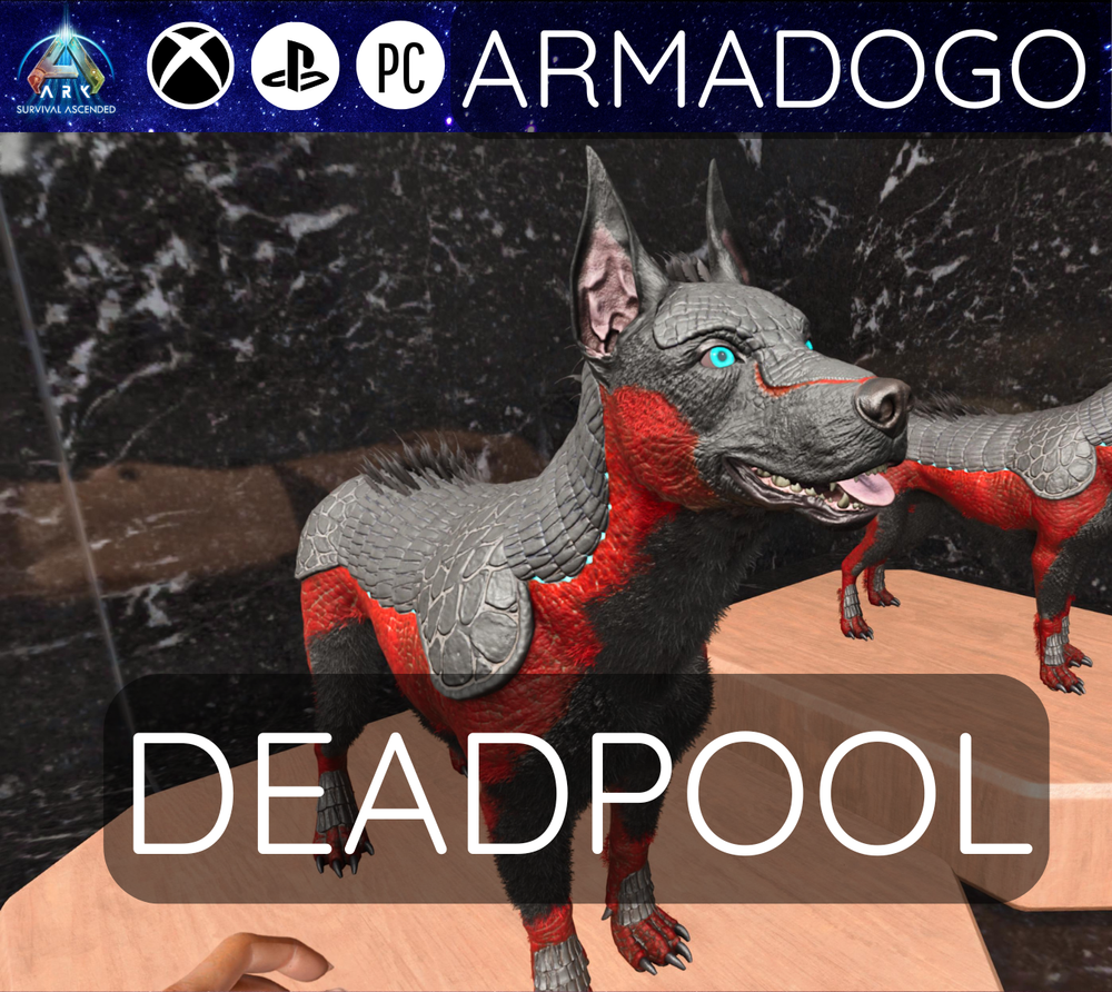 Ark Ascended PVE PS5 XBOX PC NEW DINO ARMADOGO DEADEPOOL EXTINTION EVENT COLOR