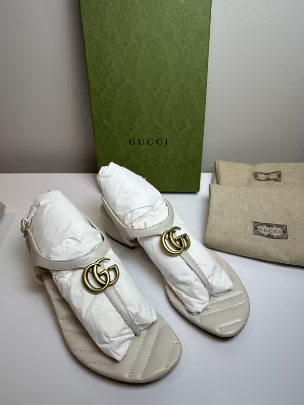 Gucci Marmont Double G Sandals Size 38.5 New In Box