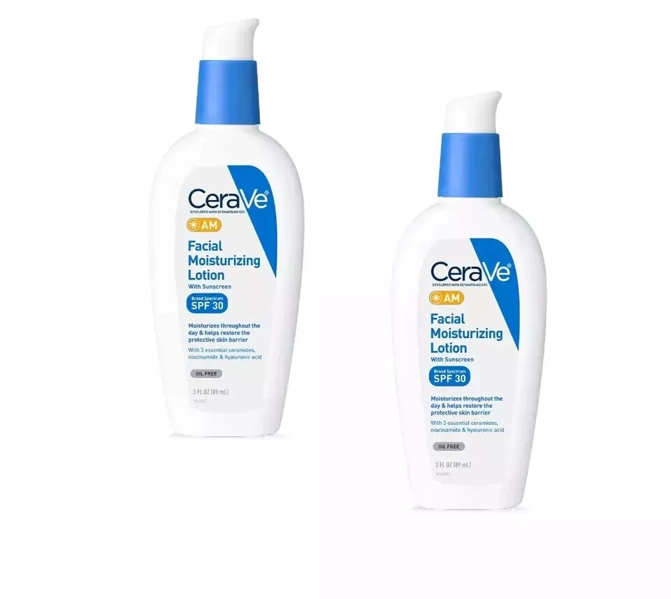 CeraVe AM Facial Moisturizing Lotion 3 oz Twin Pack