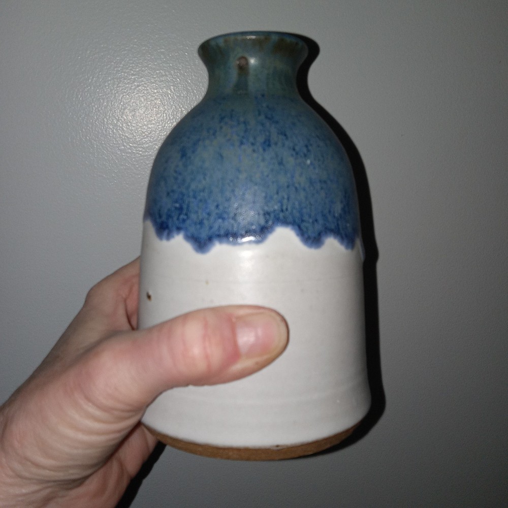 Vintage studio pottery vase signed