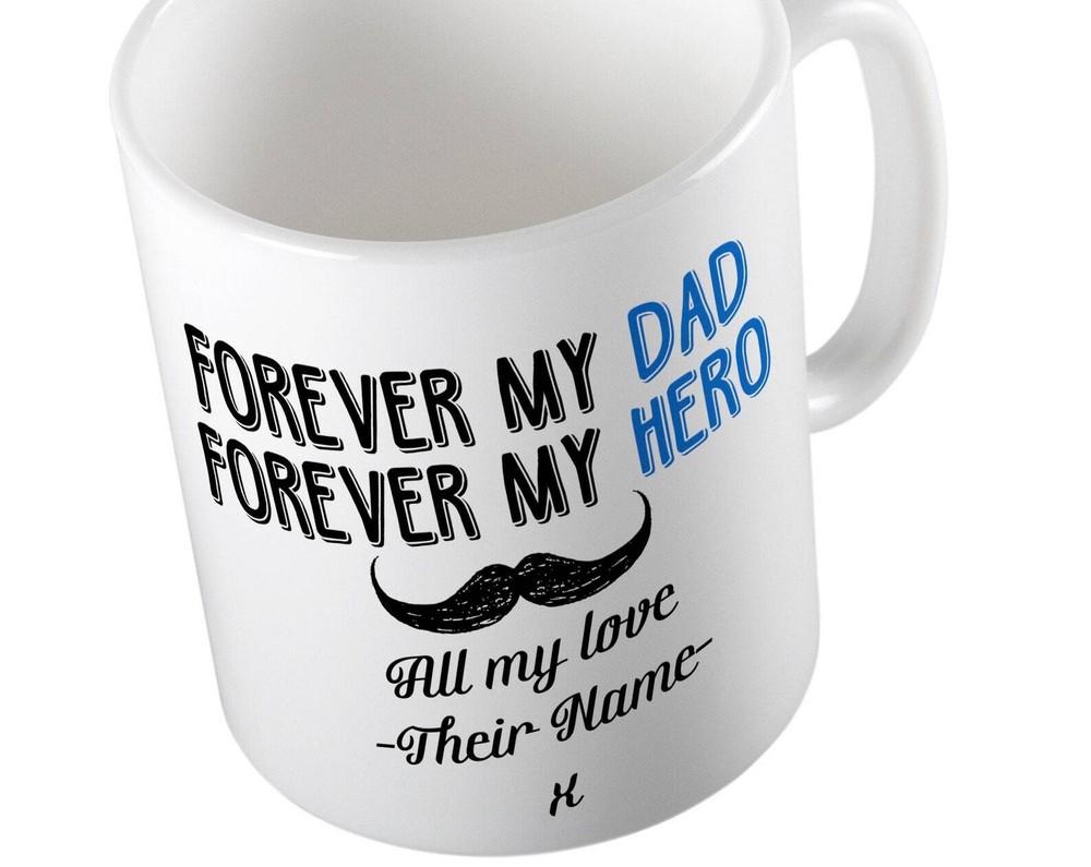 Fathers Day Mug Personalised Amazing Dad Blue Fathers Day Gift Forever Dad-image
