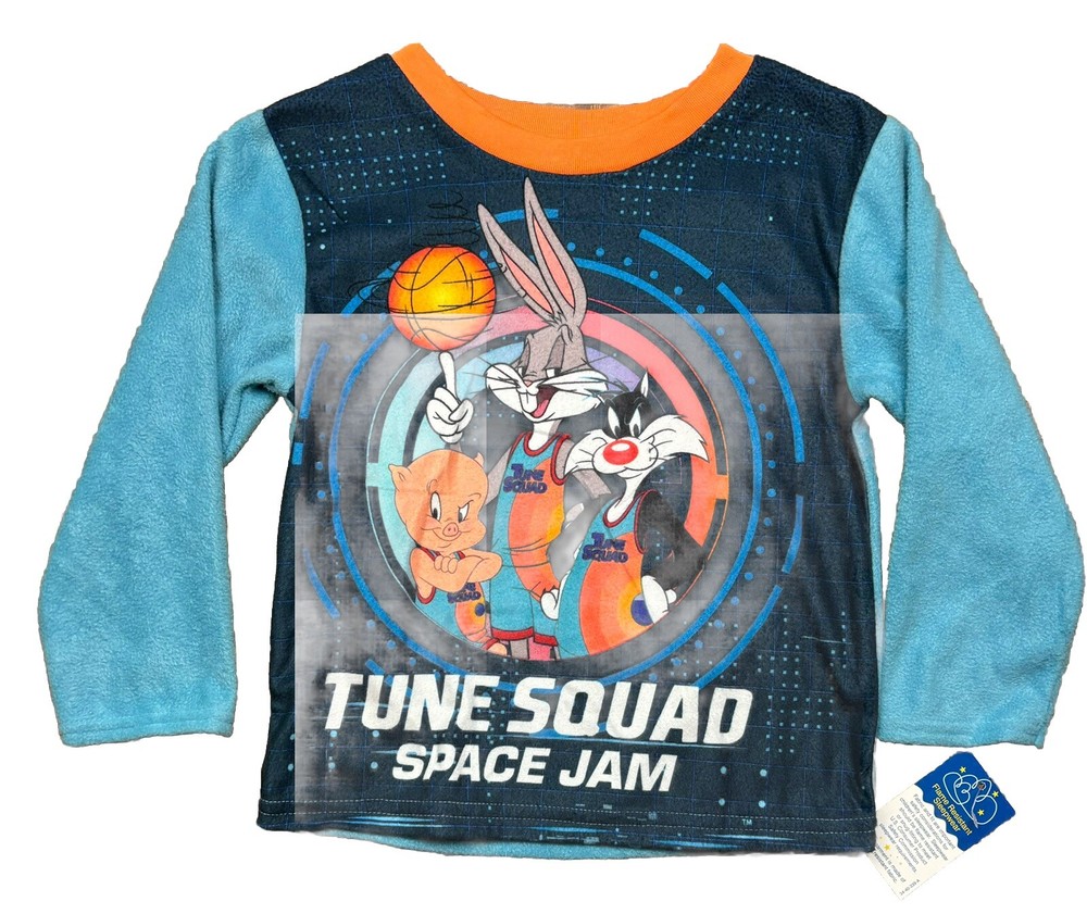 Space Jam Tune Squad Fleece Boys Pajama Top Size 4
