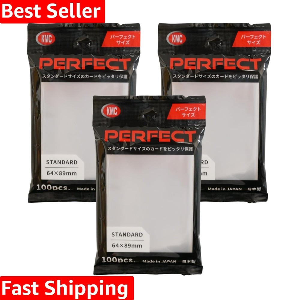 Komainu-Dou 100 Pochettes - Ultimate Clear Sleeves for Trading Cards, 3 Pack