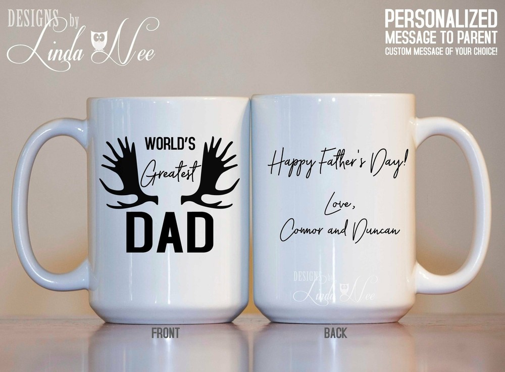 Personalized World's Greatest Dad Father's Day Mug Gift For Dad Father's Day