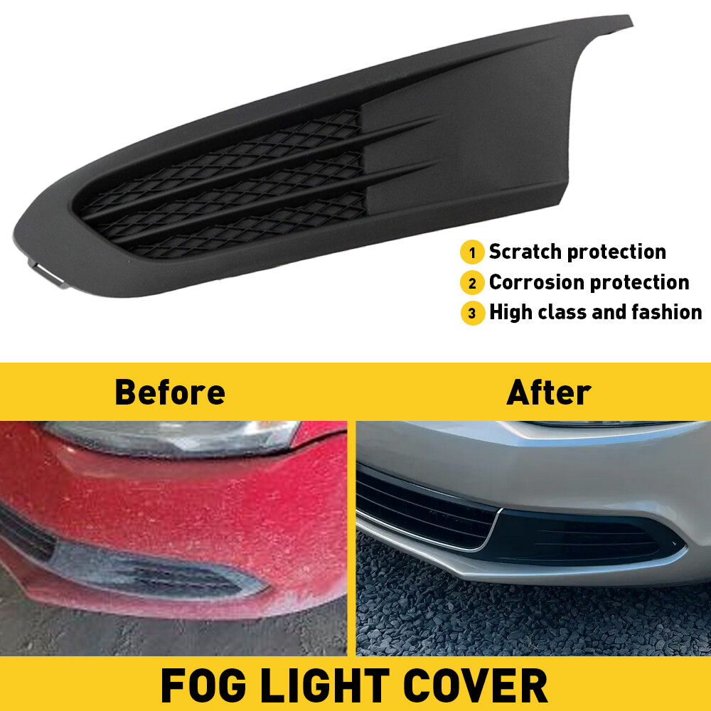 Left Fog Light Covers Hole Black Front Bumper Trim For 2011-2014 VW Jetta