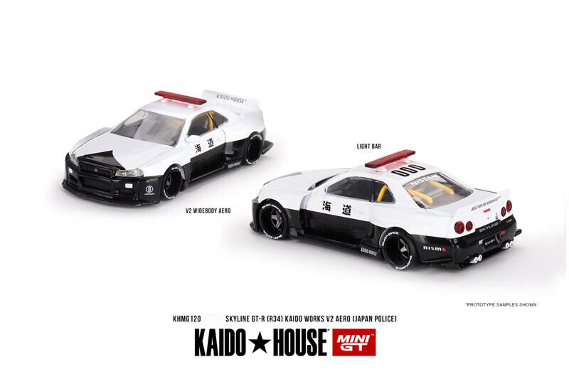 Kaido House x MINI GT 1:64 Skyline GT-R R34 (V2 Aero) Model Car