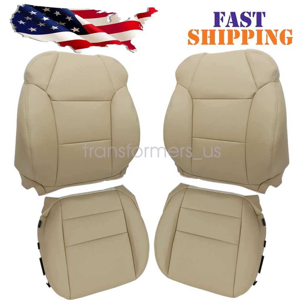 Fits 2007-2013 Acura MDX Driver / Passenger Bottom / Top Leather Seat Cover Tan