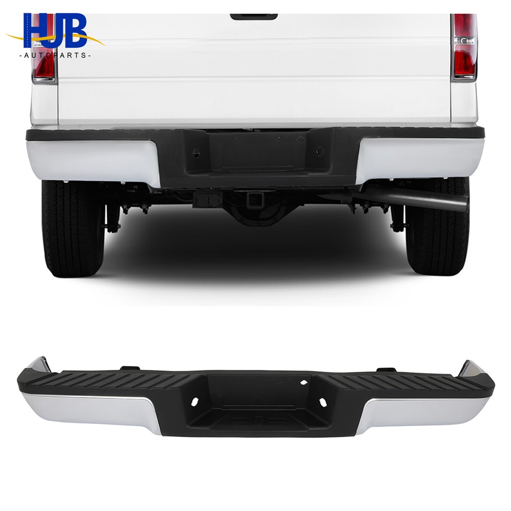New Chrome Rear Steel Bumper Assembly For 2009-2014 Ford F150 Truck FO1103160