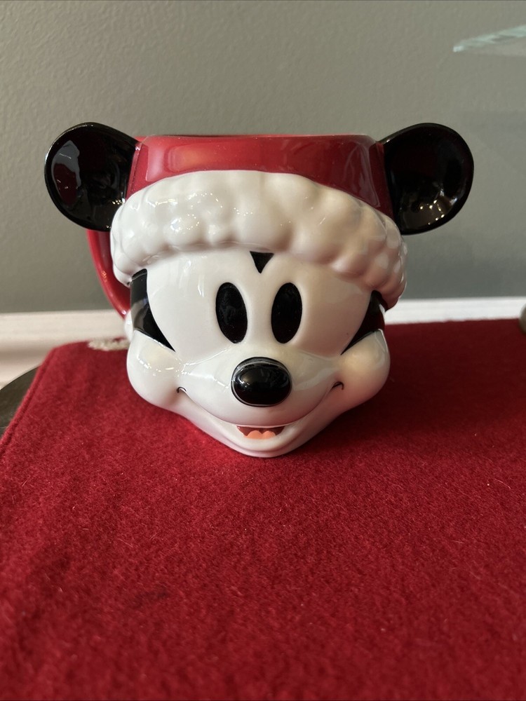 NEW RARE Williams Sonoma Disney Mickey Mouse Figural Christmas Mug
