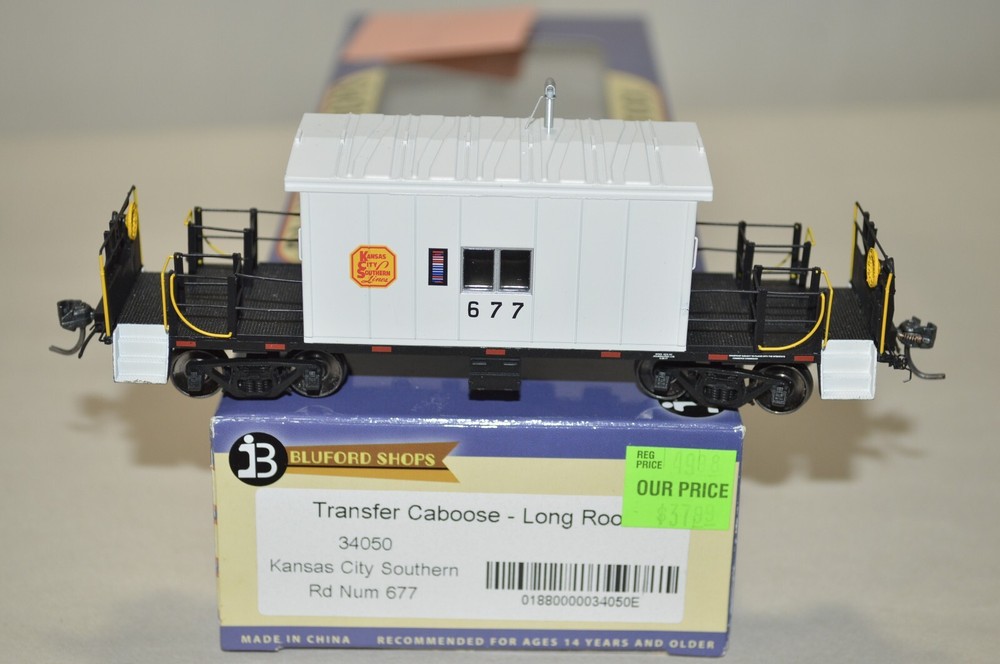 HO scale Bluford Shops Kansas City Southern RR transfer caboose car train
