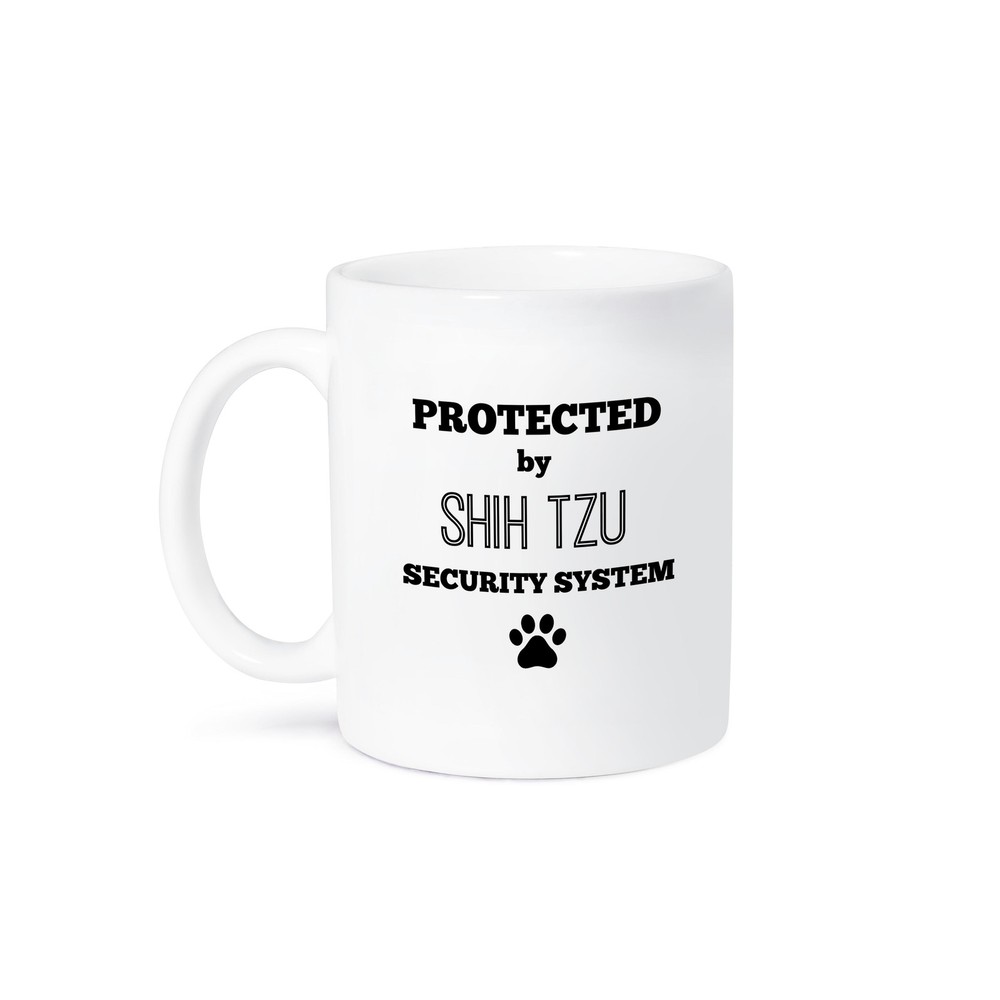 3dRose, Protected by shih tzu security system, Mug