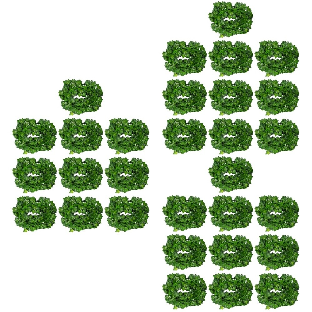 10pcs Rattan Hanging Leaf Wall Decor Silk Artificial Flowers