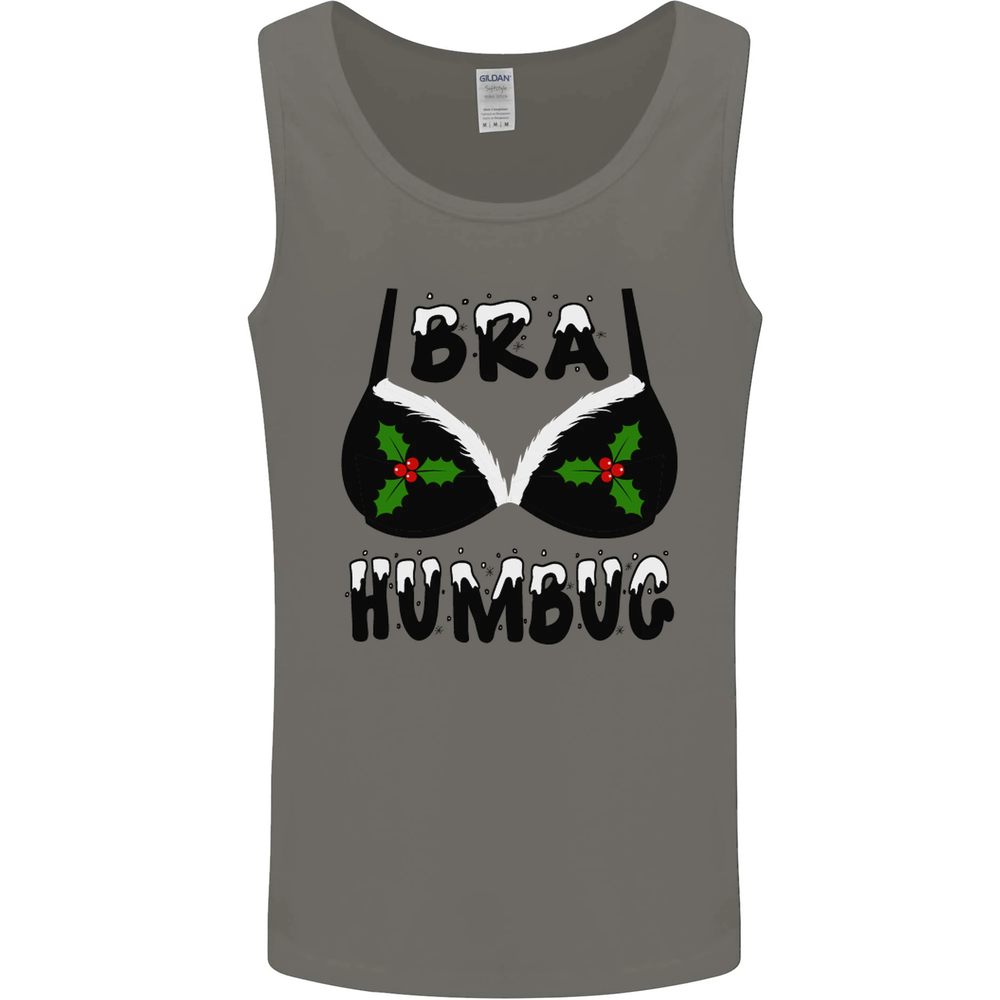 Bra Humbug Holly Funny Christmas Xmas Mens Vest Tank Top