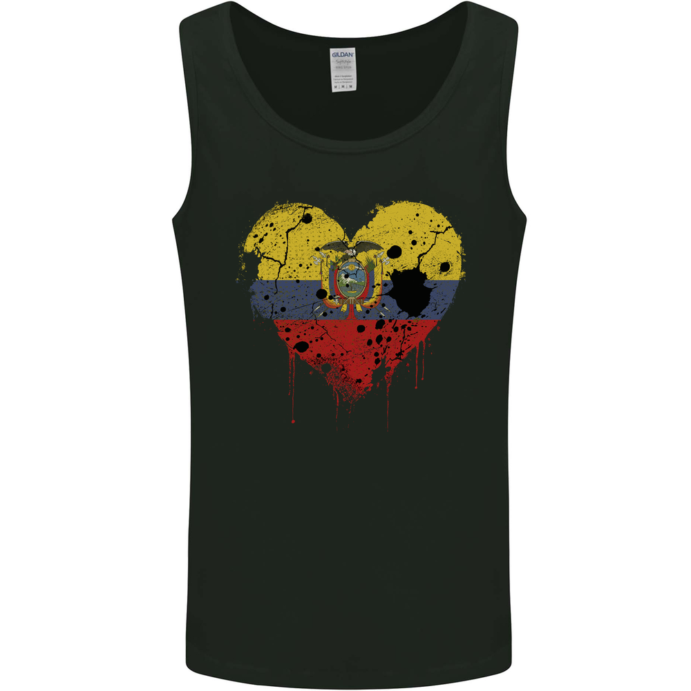Love Ecuador Flag Ecuadorian Day Football Mens Vest Tank Top