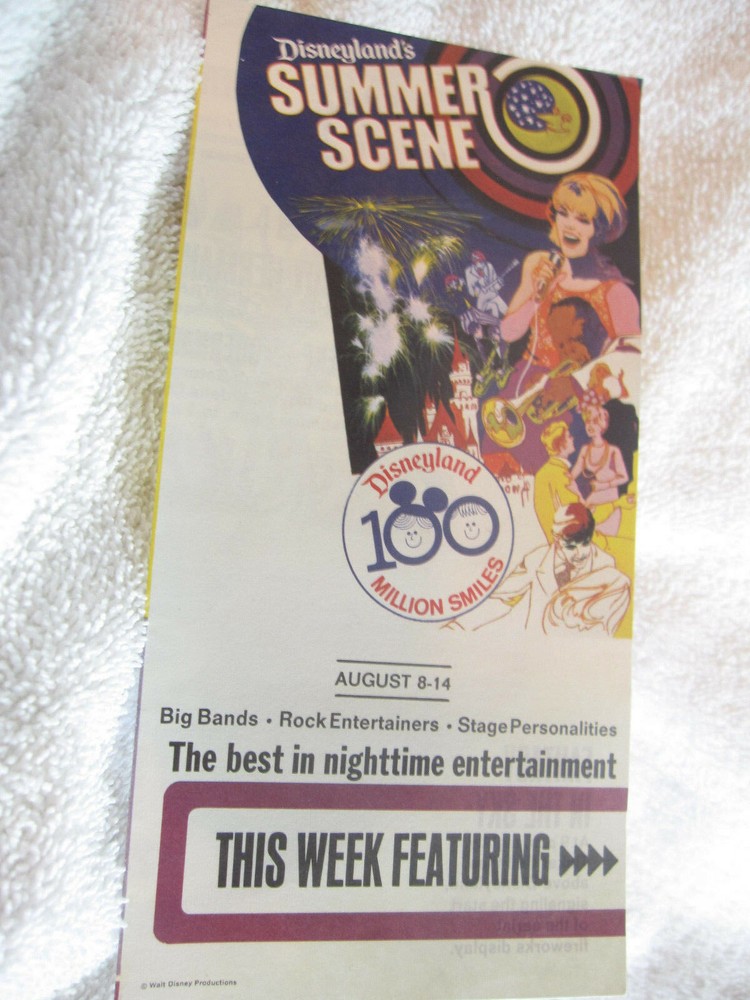1971 Disneyland Summer Guide Map vintage Disney 70s folder pamphlet