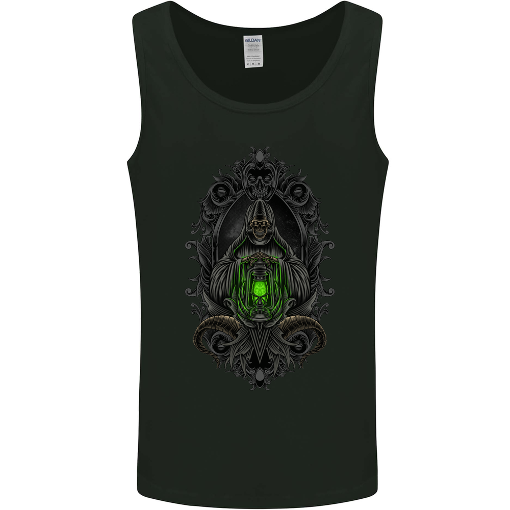 Grim Reaper Gothic Skull Heavy Metal Mens Vest Tank Top